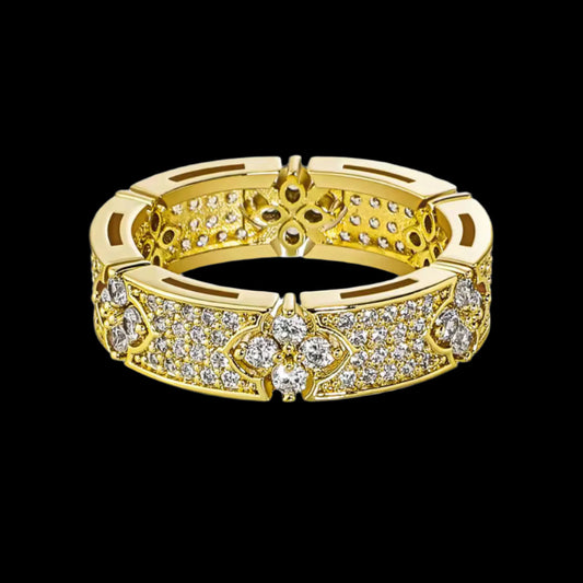Iced out embedded ring