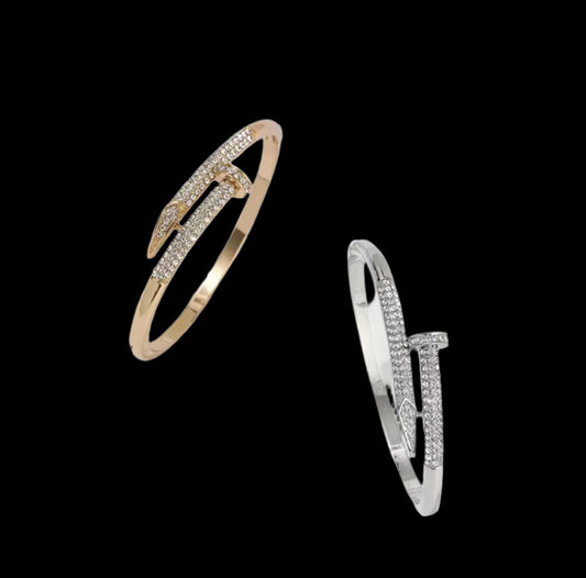 Iced bangle bracelet