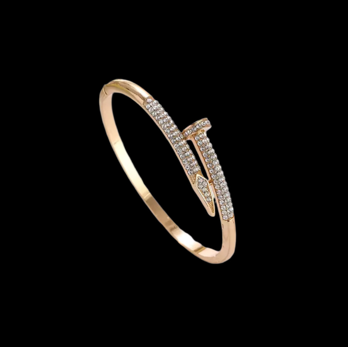 Iced bangle bracelet