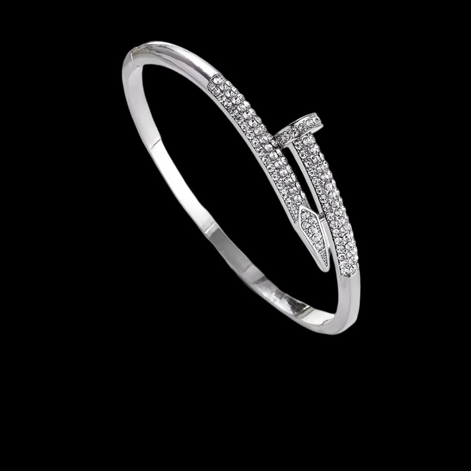 Iced bangle bracelet